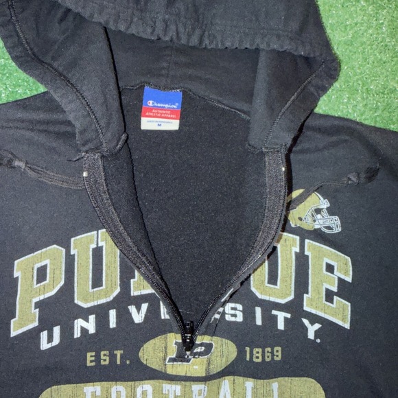 Vintage Champion Purdue Boilermakers Sweatshirt Quarter Zip Mens Med Football - Picture 3 of 6